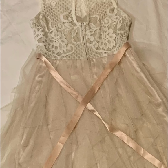 Rare Editions Sleeveless Blush Dress EUC Sz7 - Picture 3 of 4